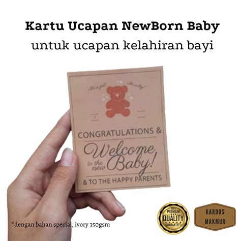 Jual Greeting Card Lucu Welcome Baby Born Untuk Kartu Ucapan Kelahiran