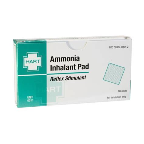 Ammonia Inhalants Reflex Stimulant Pads 10 Per Unit