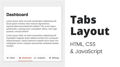 Create Tabs Layout Using Html Css Javascript