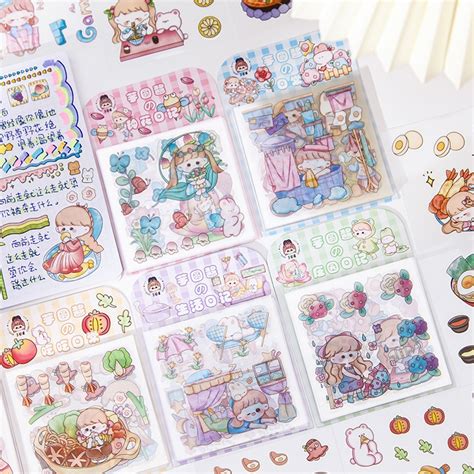 Jual ED 20 LEMBAR STICKER AESTHETIC LUCU DESIGN DIY STICKER