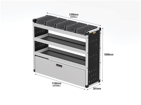 Aluminium Van Racking Citroen Berlingo 2018 On L1H1 Organiser