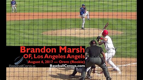 Brandon Marsh Of Los Angeles Angels — August 6 2017 Youtube