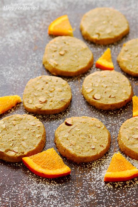 Chocolate Dipped Almond And Orange Cookies