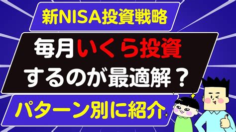 【新nisaの投資戦略】毎月いくら投資するのが最適解？ │ 金融情報のまとめ