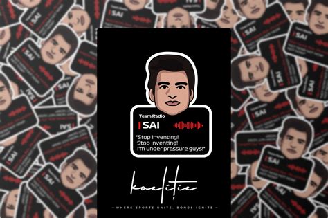 Stickere F Carlos Sainz Pack Stickers Formula Radio Messages