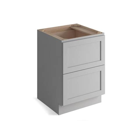 Valleywood Cabinetry 36 In W X 34 5 In H X 24 In D Proper Gray Birch Drawer Base Ready To