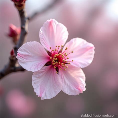 Single Cherry Blossom Flower Stable Diffusion Online