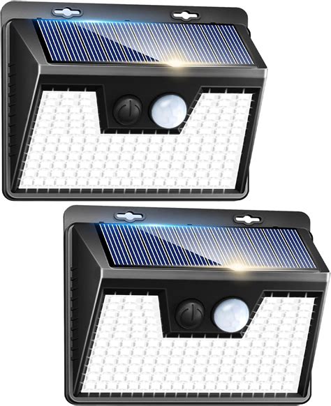 Luce Solare LED Esterno 2 Pezzi 140 LED Faretti Solari A Led Da