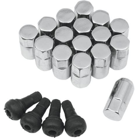 Kit Ecrous De Roue Et Valves Mm Argent