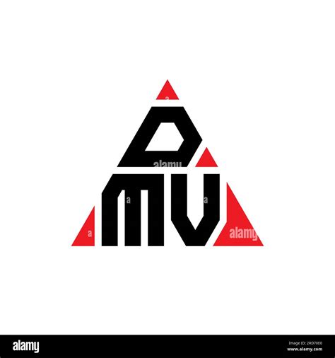 DMV triangle letter logo design with triangle shape. DMV triangle logo design monogram. DMV ...