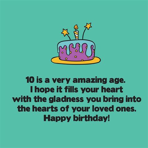 Cute Birthday Messages For 10 Years Old Top Happy Birthday Wishes