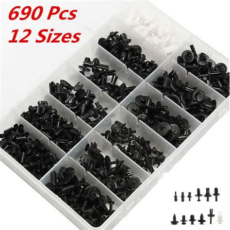 Bbq Fuka Pcs Sizes Plastic Car Push Pin Rivet Trim Clip Panel