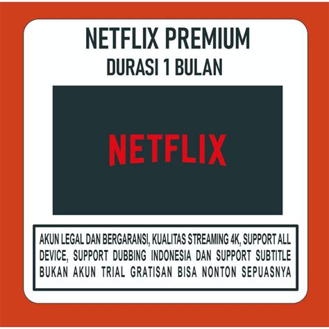 Jual AKUN NETFL1X 1 BULAN ULTRA HD 4K FULL GARANSI Shopee Indonesia