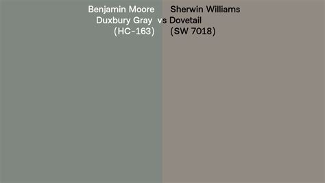 Benjamin Moore Duxbury Gray Hc 163 Vs Sherwin Williams Dovetail Sw