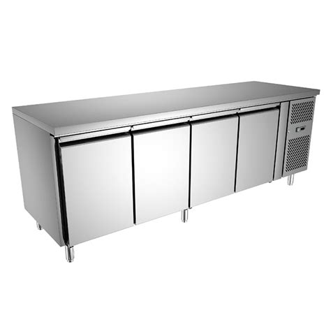 4 Doors Undercounter Chiller Fan Cooling Kitchen Freezer For Restaurant