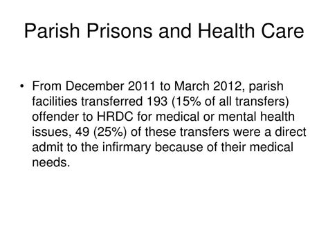 PPT Health Care In Louisiana Prisons An Overview PowerPoint