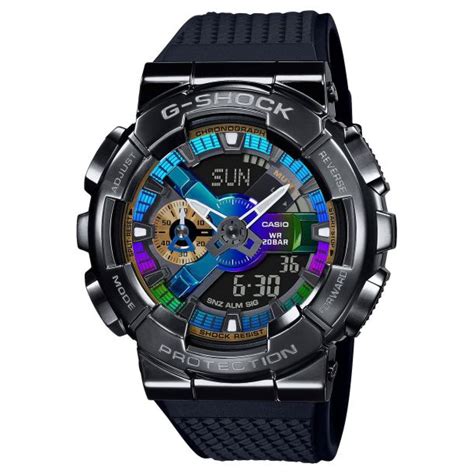 Men S Casio G Shock Analog Digital Multi Color Rainbow Dial Black Resin