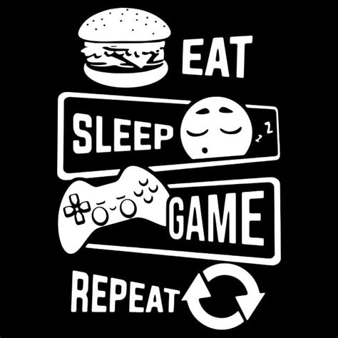 🥇 Vinilos Y Pegatinas Videojuegos Eat Sleep Game Repeat 🥇