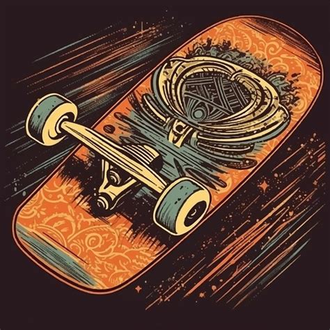 Premium AI Image | Skateboard vector illustration of a skateboard ...