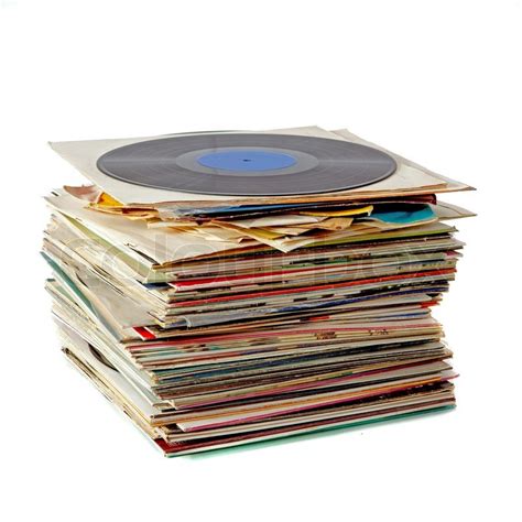 Pile of vinyl records | Stock image | Colourbox