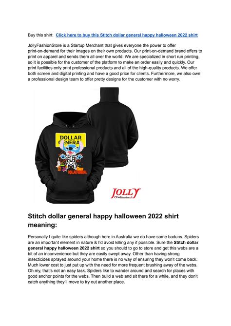 Stitch Dollar General Happy Halloween 2022 Shirt By Jollyfashionstore