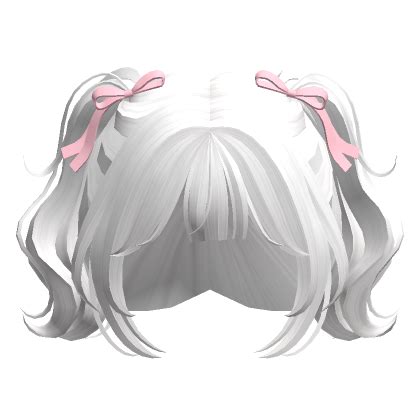 Wavy Pigtails With Ribbons White Roblox