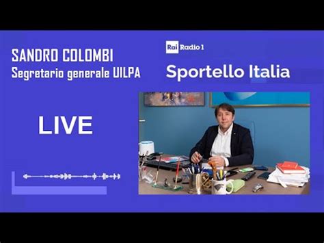 Sportello Italia Rai Radio 1 Intervista A Sandro Colombi YouTube