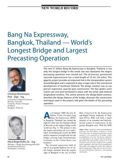 Bang Na Expressway, Bangkok, Thailand - Precast/Prestressed ...