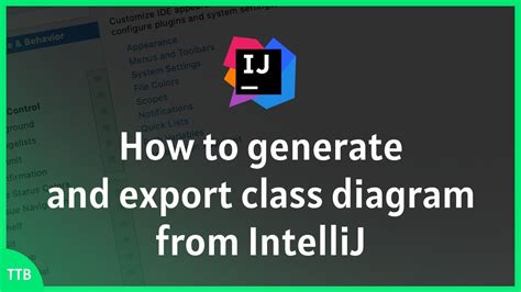 How To Generate And Export Class Diagram From Intellij Youtube