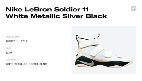 Nike LeBron Soldier 11 White Metallic Silver Black Raffles and Release ...