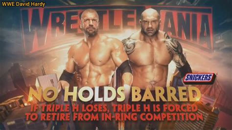 WWE Wrestlemania 35 Triple H Vs Batista Official Match Card V2