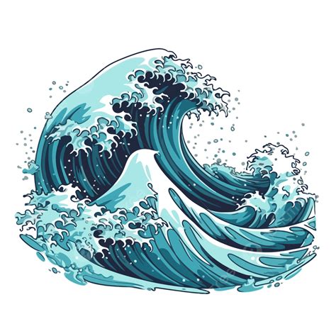 Water Wave Vector Sticker Clipart The Great Wave Off Kanagawa For