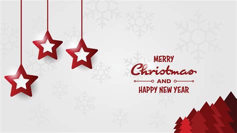 Merry Christmas Red Stars Youtube Banner Header 14990687 Vector Art At