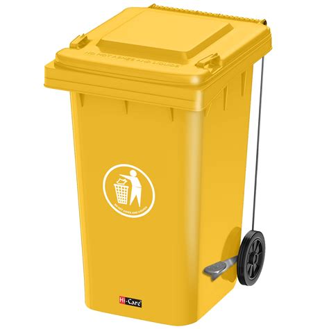 Buy Hi Care Plastic Garbage Bin 240 Litre With Wheel And Pedal Heavy