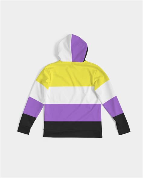 Non Binary Pride Flag Hoodie Nonbinary Hoodie Non Binary Flag Hooded