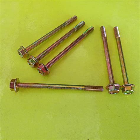 Jual Flange Bolt M X Baut Topi M X Kuning Flange Bolt M X