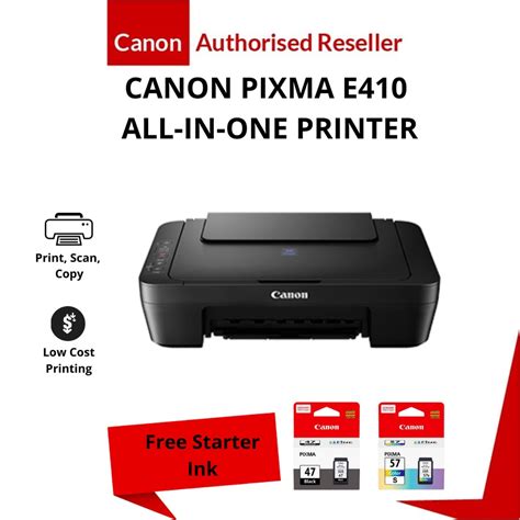 Canon PIXMA E410 Ink Efficient E Series Printer Print Copy Scan