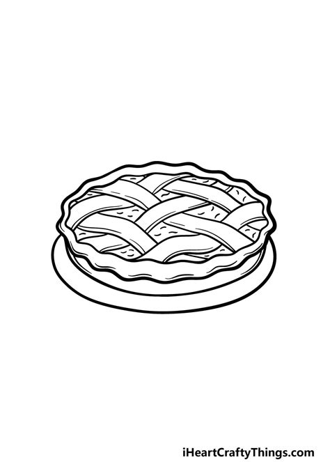 Pie Line Drawing