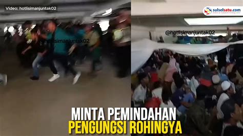 Mahasiswa Demo Di Balai Meuseraya Aceh Minta Pemindahan Pengungsi