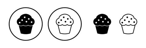 Cup Cake Icon Cake Icon Bakery Muffin Royalty Free Vector