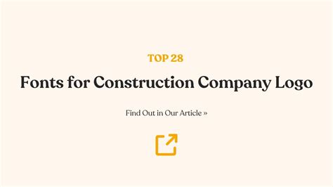 28 Best Construction Company Logo Fonts That Build Trust