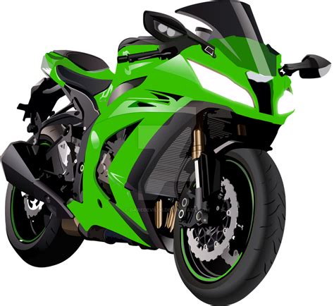 Kawasaki Ninja (green) VECTOR by daredevil06 on DeviantArt