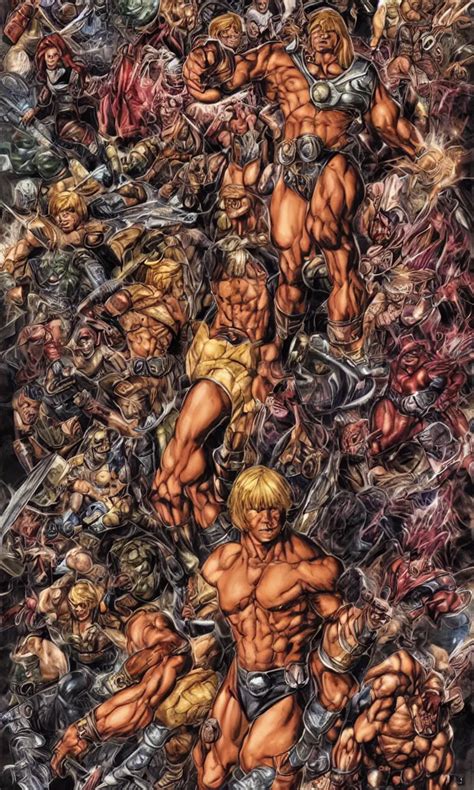 He Man Full Body Character Design By Lee Bermejo Stable Diffusion