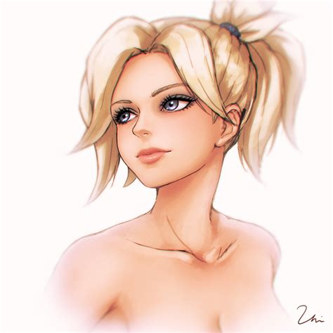 Umigraphics Mercy Overwatch Overwatch Overwatch 1 1girl Blonde Hair Blue Eyes Breasts