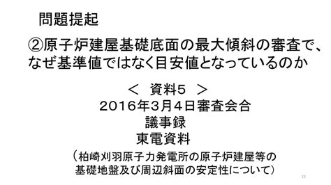 規制委員会の適合性審査内容への疑問 －学習交流会から－ ＜公 開 勉 強 会＞ 徹底討論 原子力規制委員会の柏崎刈羽原発 適合性審査は妥当か