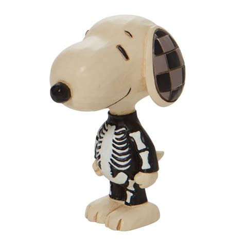 Jim Shore Peanuts Snoopy Skeleton Mini Figurine Sparkle Castle