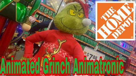 Grinch Animatronic Home Depot 2023 Christmas Prop 4k Movement