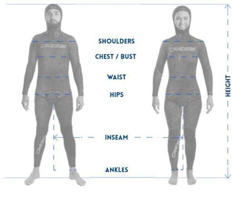 Size Charts And Guides Diversworld Online Store