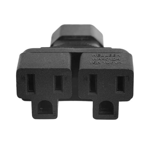 Iec C Male To X Us Pin Nema R Female Y Splitter Adapter