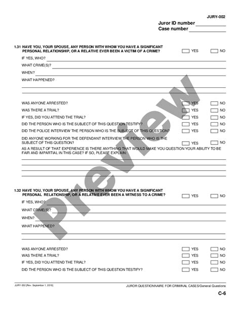 Sacramento California Juror Questionnaire For Criminal Cases Jury Duty Questionnaire Us